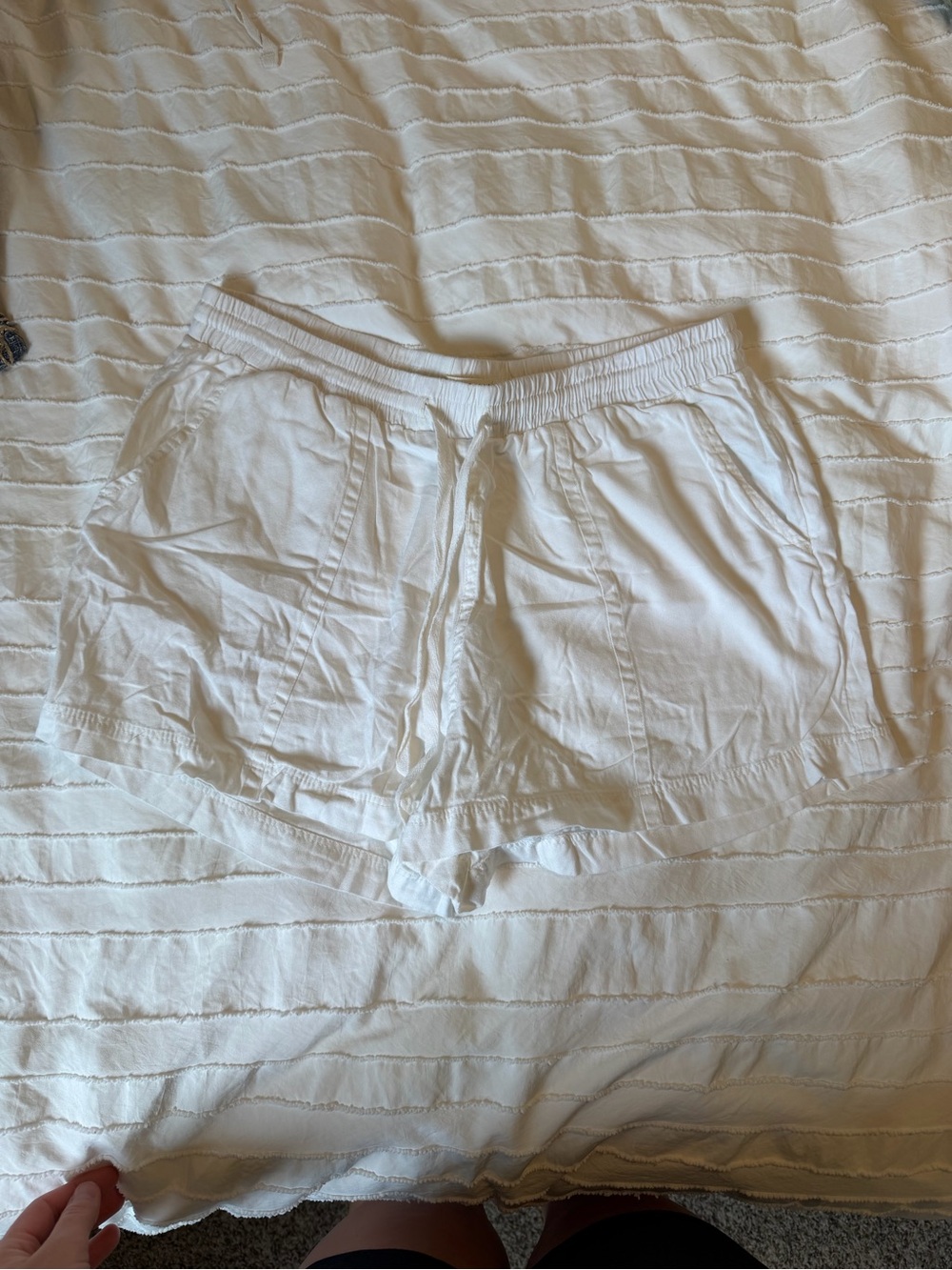 Billabong Women's White Drawstring Casual Shorts